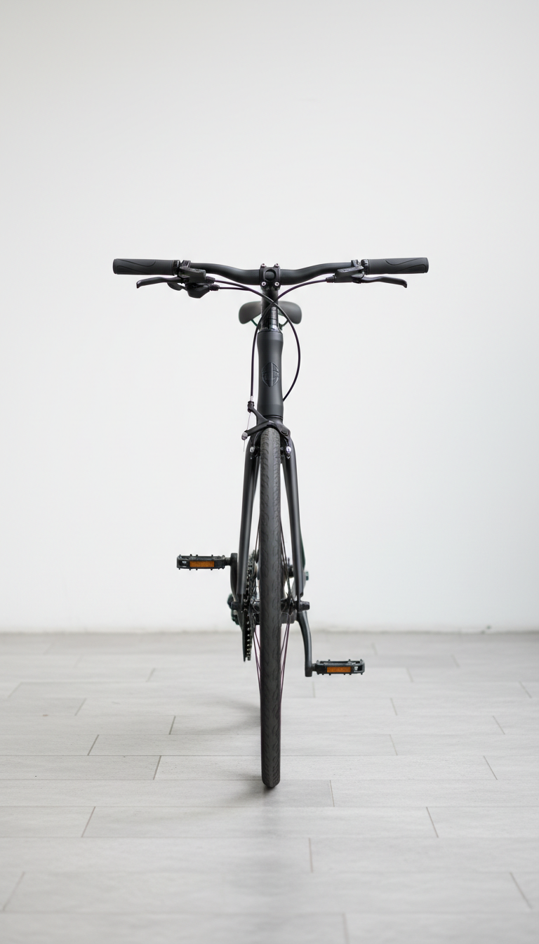 Matte Black Lightweight Urban Commuter Bicycle