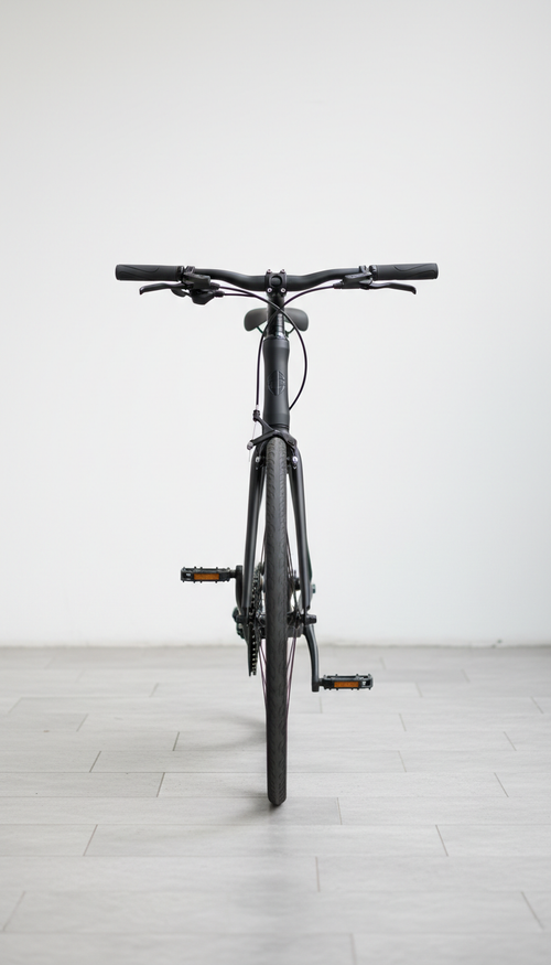 Matte Black Lightweight Urban Commuter Bicycle